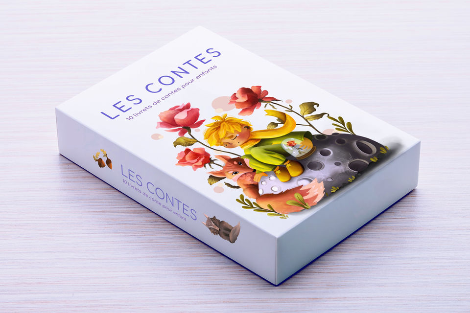 Les Contes — packaging illustré